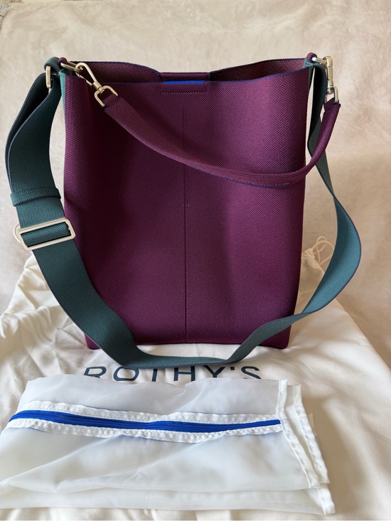 Rothy's Handbags - Rothy’s The Bucket Bag - Dark Plum - with Dust Bag & Wash Bag
